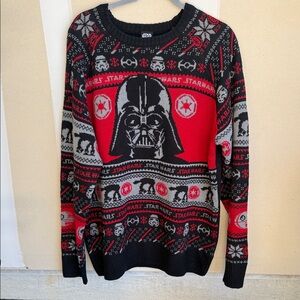 Star Wars Darth Vader Black and Red Crewneck Sweater